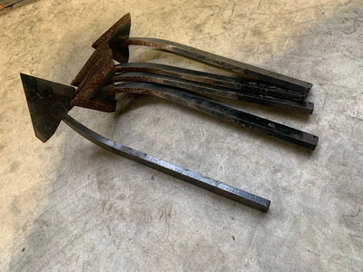 5x Schoffelmes 10cm - gebruikt