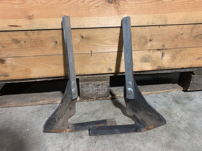 2x 15cm L-mes met steel - Gebruikt